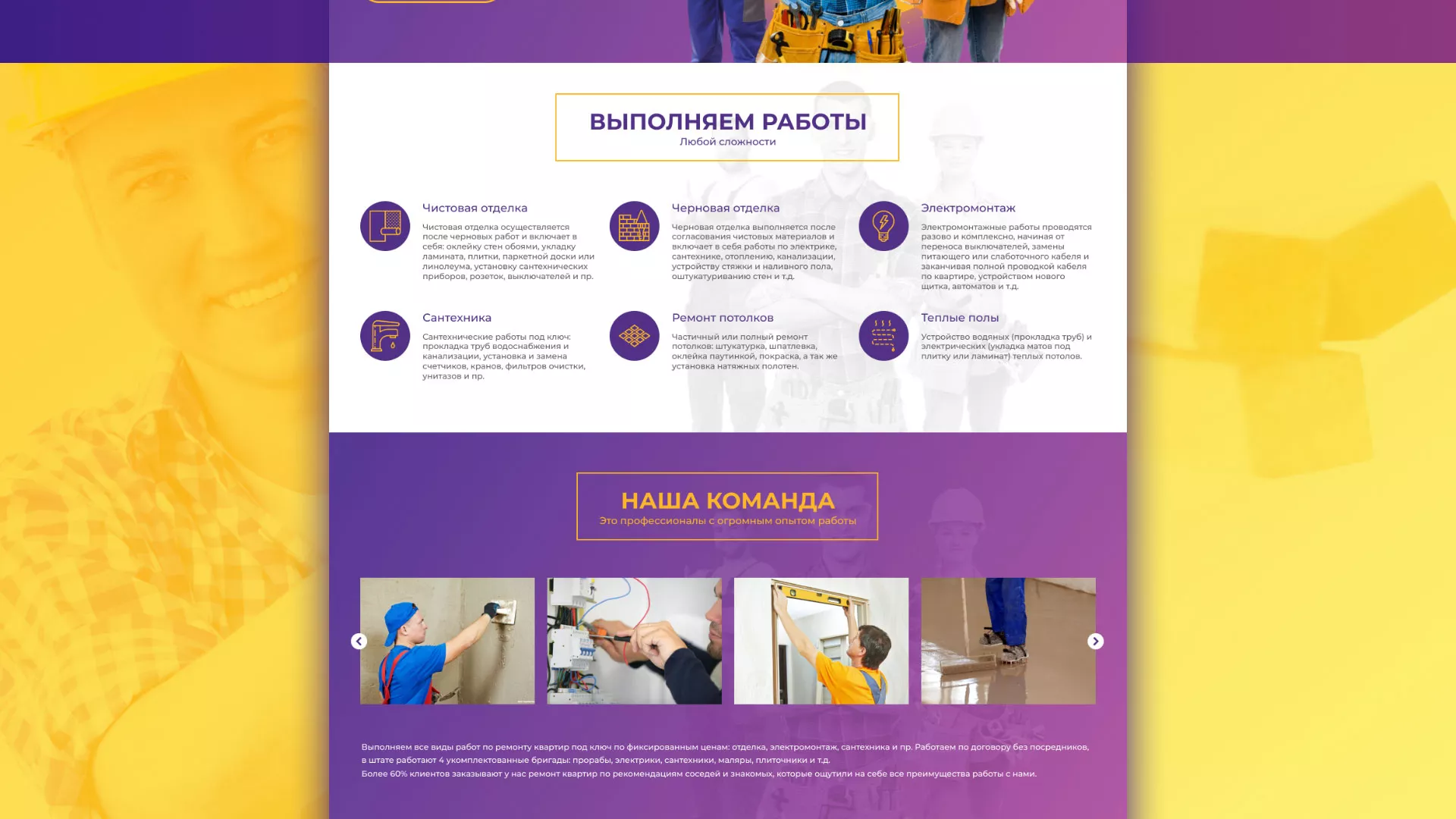 Разработка сайта строительной компании «Милана-Строй» в Новороссийске