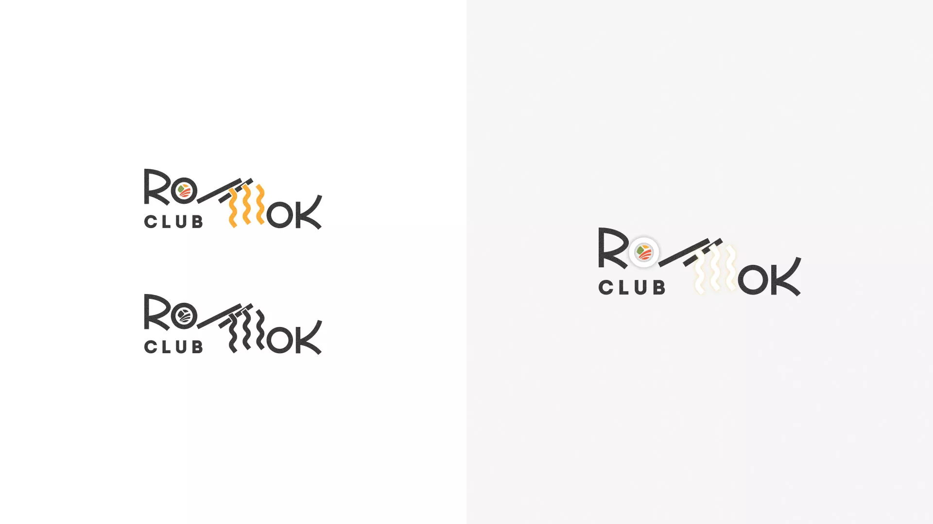 Создание логотипа суши-бара «Roll Wok Club» в Новороссийске